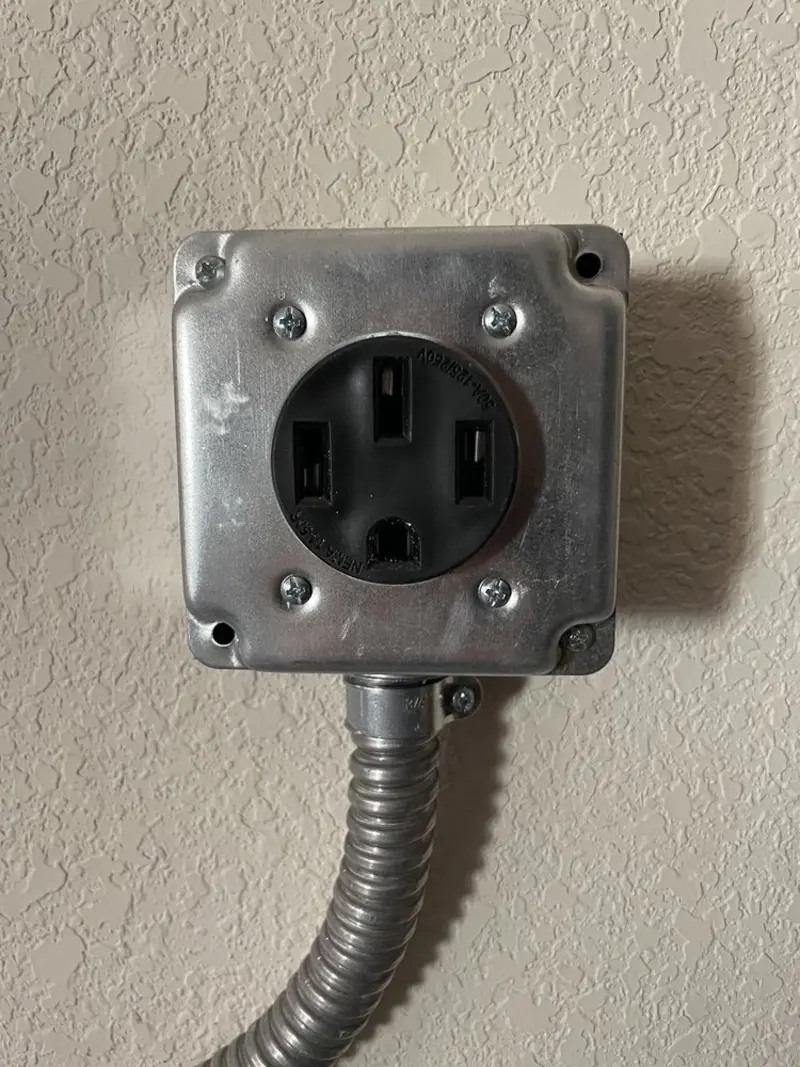 NEMA 14-50 outlet installed for Electrical Panel Upgrade in Shallotte