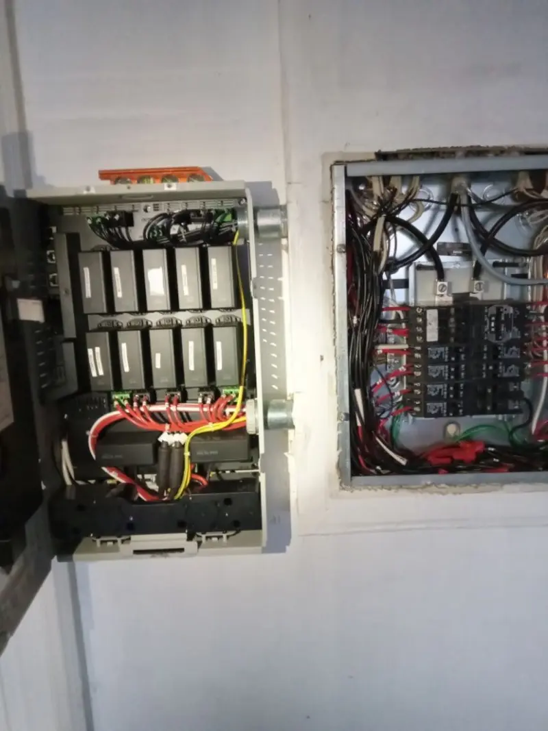 Electrical panel upgrade completed for Security Camera Wiring in Shallotte